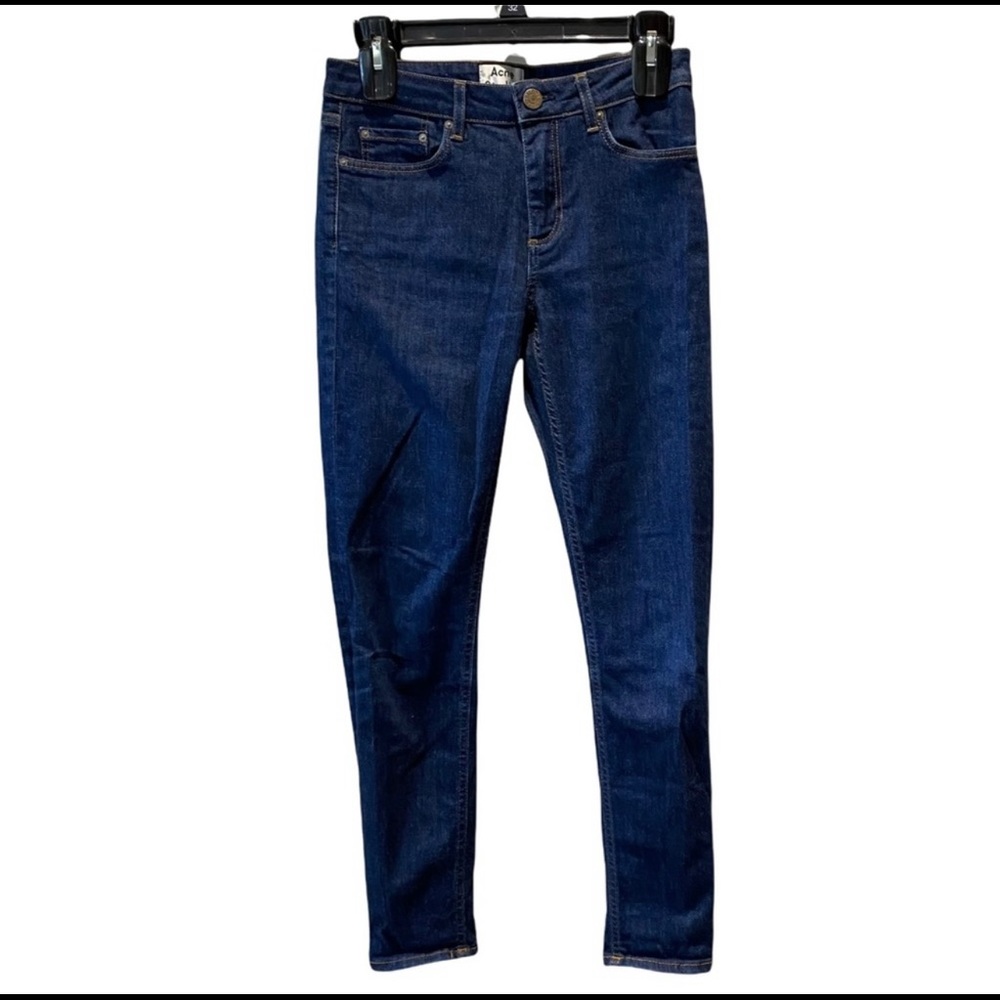 Acne Studios Skin 5 Raw Skinny Jeans Dark Wash Size 27